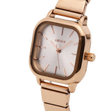 Ainsley II Stainless Steel Strap Shift Watch (Silver/Rose Gold)