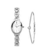 Rebecca Classic Bracelet Analog  Watch with Bracelet Set (Silver)