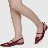 Aurelie Pointed Toe Flats & Ballerina (Maroon)