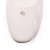 Gina Round Toe Mary Jane Ballerina & Flats (Beige)