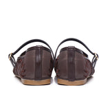 Suki Embroidered Mesh Ballerina (Brown)