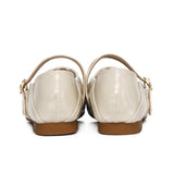 Charlie Pleated Mary Jane Ballerina & Flats (Beige)