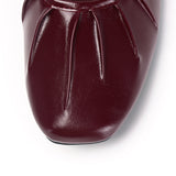 Charlie Pleated Mary Jane Ballerina & Flats (Maroon)