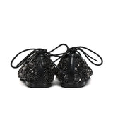 Nyla Strappy Ballerina Flats (Black)