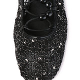 Nyla Strappy Ballerina Flats (Black)