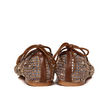 Nyla Strappy Ballerina Flats (Brown)