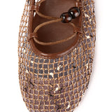 Nyla Strappy Ballerina Flats (Brown)