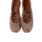 Nyla Strappy Ballerina Flats (Brown)