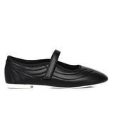 Odelia Padded Mary Janes Flats (Black)