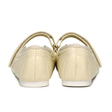 Odelia Padded Mary Janes Flats (Light Yellow)