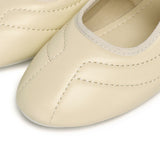 Odelia Padded Mary Janes Flats (Light Yellow)