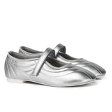 Odelia Padded Mary Janes Flats (Silver)