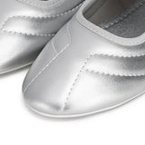 Odelia Padded Mary Janes Flats (Silver)
