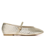 Maya Braided Mary Janes Flats & Ballerina (Gold)