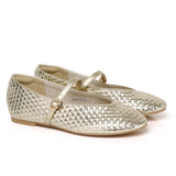 Maya Braided Mary Janes Flats & Ballerina (Gold)