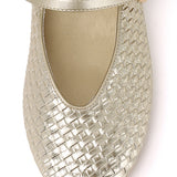 Maya Braided Mary Janes Flats & Ballerina (Gold)