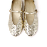 Maya Braided Mary Janes Flats & Ballerina (Gold)