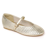 Maya Braided Mary Janes Flats & Ballerina (Gold)