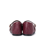 Maya Braided Mary Janes Flats & Ballerina (Maroon)