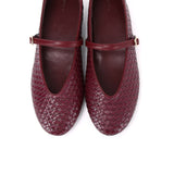 Maya Braided Mary Janes Flats & Ballerina (Maroon)