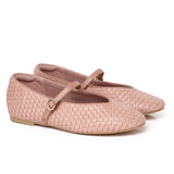 Maya Braided Mary Janes Flats & Ballerina (Pink)