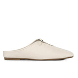 Eliana Square Toe Slip on Flat (Beige)