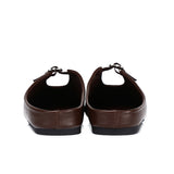 Eliana Square Toe Slip on Flat (Espresso)