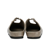 Eliana Square Toe Slip on Flat (Grey)