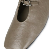 Eliana Square Toe Slip on Flat (Grey)