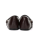 Leandra Mary Jane Ballerina Flats (Chocolate)