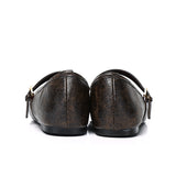 Leandra Mary Jane Ballerina Flats (Espresso)