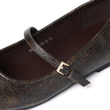 Leandra Mary Jane Ballerina Flats (Espresso)