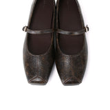 Leandra Mary Jane Ballerina Flats (Espresso)