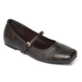 Leandra Mary Jane Ballerina Flats (Espresso)
