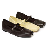 Leandra Mary Jane Ballerina Flats (Espresso)