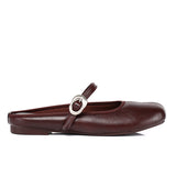Willow Slip On Mary Jane Ballerina Flats (Burgundy)