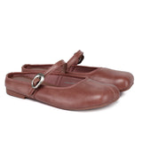 Willow Slip On Mary Jane Ballerina Flats (Dusty Pink)