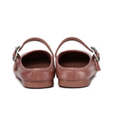 Willow Slip On Mary Jane Ballerina Flats (Dusty Pink)