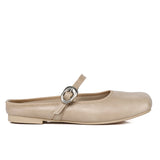 Willow Slip On Mary Jane Ballerina Flats (Khaki)