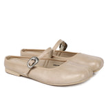 Willow Slip On Mary Jane Ballerina Flats (Khaki)