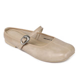Willow Slip On Mary Jane Ballerina Flats (Khaki)