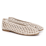 Olani Knotted Ballerina Flats (Beige)