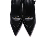 Kennedy Patent Slingback Wedges (Black)