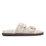 Suleika Buckled Strap Sandals (Beige)