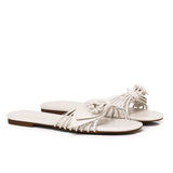 Albie Leaf Sandals (White)