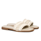 Reya Braided Sandals (Beige)