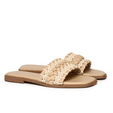 Reya Braided Sandals (Camel)