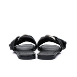 Lainey Woven Buckle Sandals (Black)