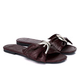 Lainey Woven Buckle Sandals (Burgundy)