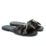 Lainey Woven Buckle Sandals (Espresso)